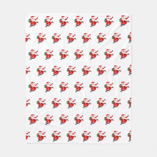 Kerstman Vliesdeken Fleece Deken (Voorkant)