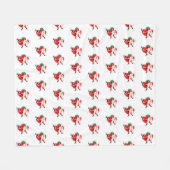 Kerstman Vliesdeken Fleece Deken (Voorkant (Horizontaal))