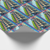 Kerstman voeden zijn Koeien kerst Cadeaupapier (Hoek)