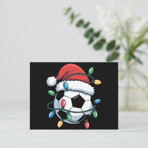 Kerstman Voetbal Bal Sporten Kerstmis Voetbalspele Feestdagenkaart