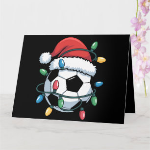 Kerstman Voetbal Bal Sporten Kerstmis Voetbalspele Kaart