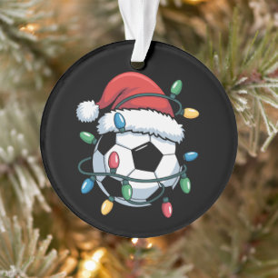 Kerstman Voetbal Bal Sporten Kerstmis Voetbalspele Ornament