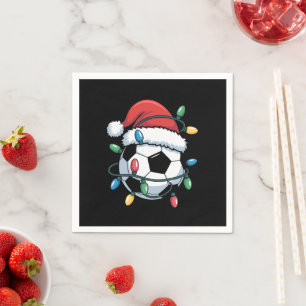 Kerstman Voetbal Bal Sporten Kerstmis Voetbalspele Servet