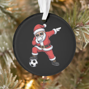 Kerstman Voetbal Dabbing Kerstman Kado Kerstmis Ornament