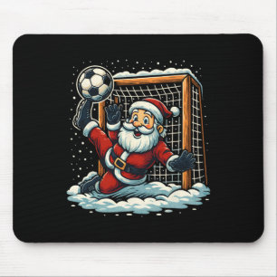 Kerstman Voetbal Doelman Sporten Spelen Kerstmis Muismat