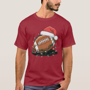 Kerstman Voetbal Humor Kerst Voetbal Vrouwen Manne T-shirt