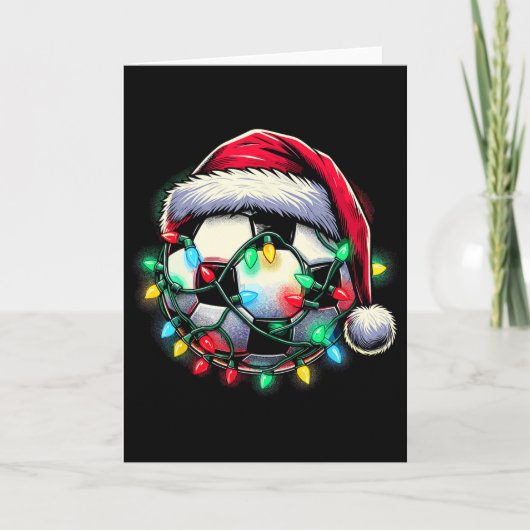 Kerstman Voetbal Ll Kerstmis Kaart (Voorkant)