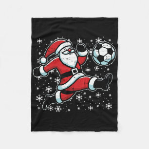Kerstman Voetbal Trap Xmas Voetbal Mannen Jongens Fleece Deken