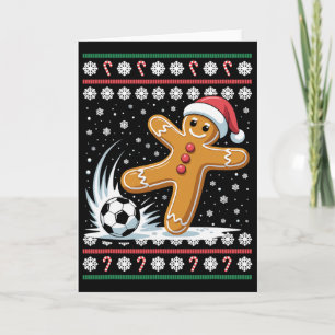 Kerstman Voetbalspeler Verschrikkelijke Kersttrui  Kaart