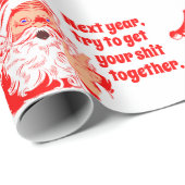  kerstman, volgend jaar cadeaupapier (Rol Hoek)