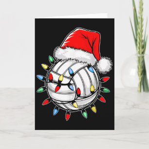 Kerstman Volleybal Bal T-shirt Mannen Jeugd Jongen Kaart