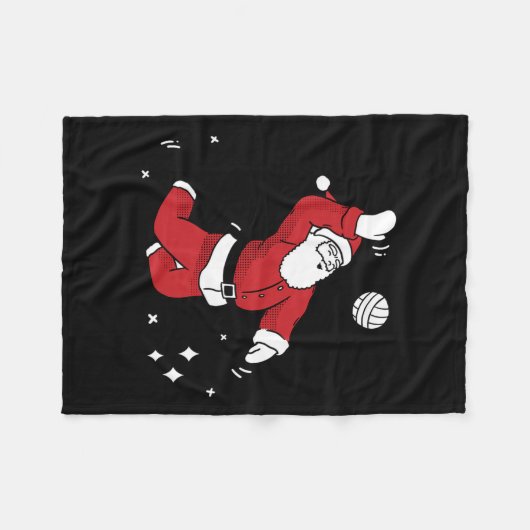 Kerstman volleybal Kerstmis pyjama Cool Spo Fleece Deken (Voorkant (Horizontaal))