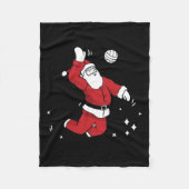 Kerstman volleybal Kerstmis pyjama Cool Spo Fleece Deken (Voorkant)