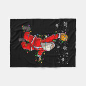 Kerstman Volleybal Pajama Xmas Mannen Fleece Deken (Voorkant (Horizontaal))