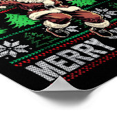 Kerstman Volleybal Pajama Xmas Mannen Poster (Hoek)