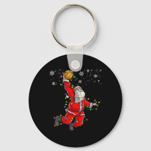 Kerstman Volleybal Pajama Xmas Mannen Sleutelhanger
