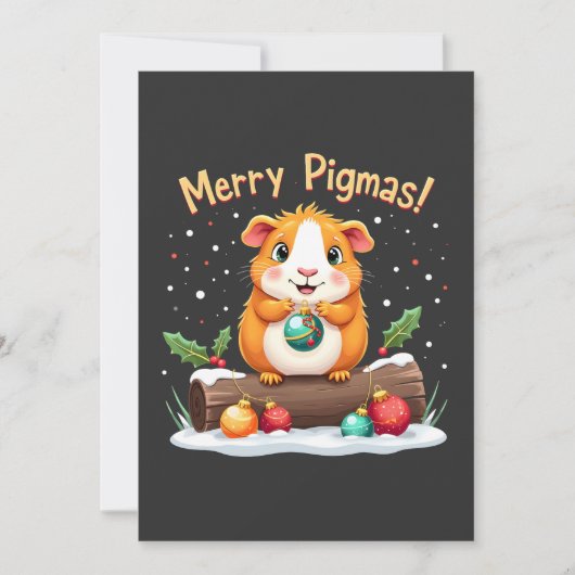 Kerstman voor cavia's met Kerstmis Kaart (Voorkant)