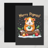 Kerstman voor cavia's met Kerstmis Kaart (Voorkant / Achterkant)