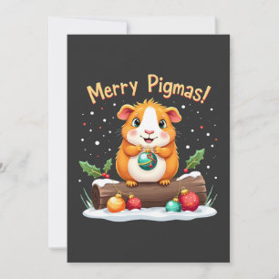 Kerstman voor cavia's met Kerstmis Kaart