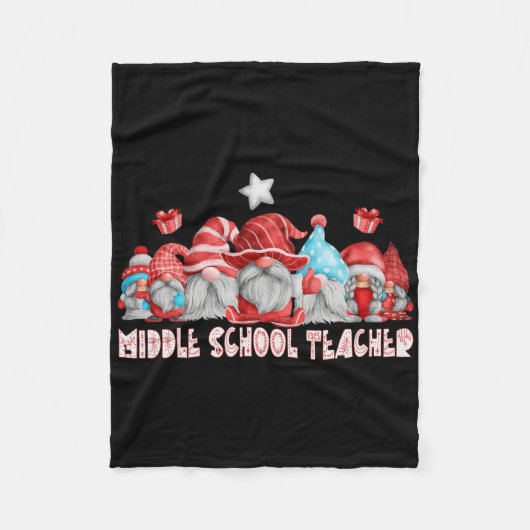 Kerstman voor middelbare schoolleraren baan kerst fleece deken (Voorkant)