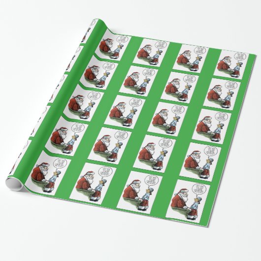 Kerstman Vorig Jaar Cadeaupapier (Uitgerold)