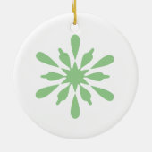 Kerstman  vrachtwagen met Snowflakes Familienaam Keramisch Ornament (Achterkant)
