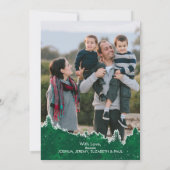 Kerstman  vrachtwagenfamilie Foto Buffalo Pset Feestdagenkaart (Achterkant)