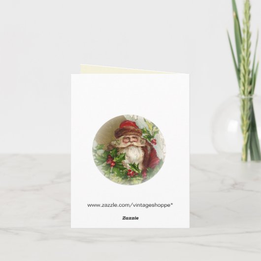 kerstman vreugdevolle kerst Kaart (Achterkant)