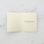  kerstman vreugdevolle kerst Kaart (Binnen)