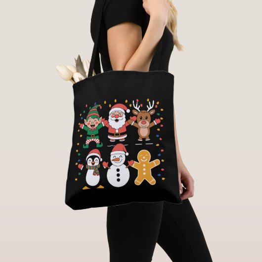 Kerstman Vrienden Kerstmis Familievakantie Tote Bag (Dichtbij)