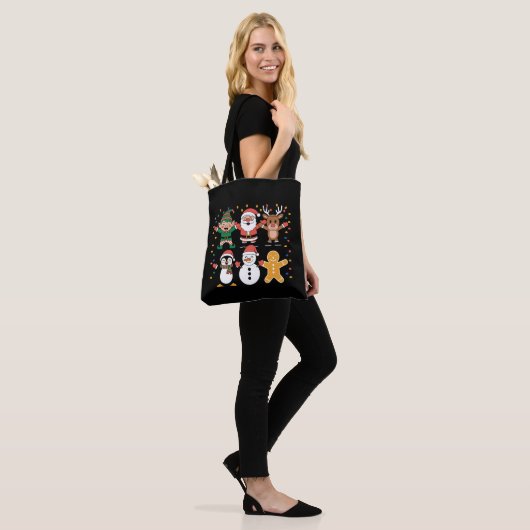 Kerstman Vrienden Kerstmis Familievakantie Tote Bag (Op model)