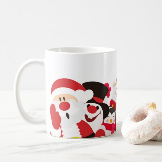 Kerstman & Vrienden Mok (Met donut)