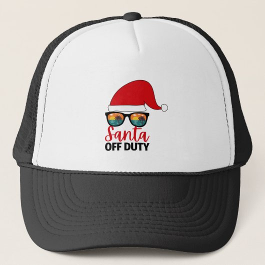 Kerstman Vrij van Kerst in Juli Trucker Pet (Voorkant)