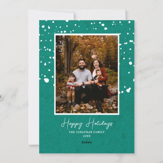 Kerstman Vrolijk Kerstcadeau Vakantie Kaarten (Achterkant)