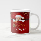 Kerstman Vrolijk Kerstfeest Aangepaste naam aan be Grote Koffiekop (Rechts)