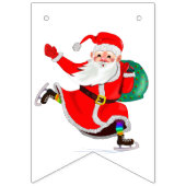 Kerstman Vrolijk Kerstfeest Bunting Flags Vlaggetjes (Eerste vlag)