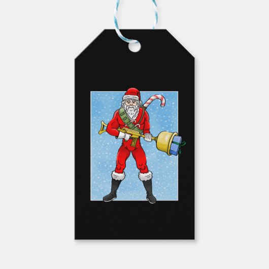 Kerstman vrolijk kerstfeest deel 2 cadeaulabel (Voorkant)