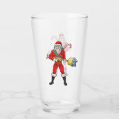 Kerstman vrolijk kerstfeest deel 2 glas (Achterkant)