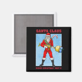 Kerstman vrolijk kerstfeest deel 2 magneet (Voorkant / Achterkant)