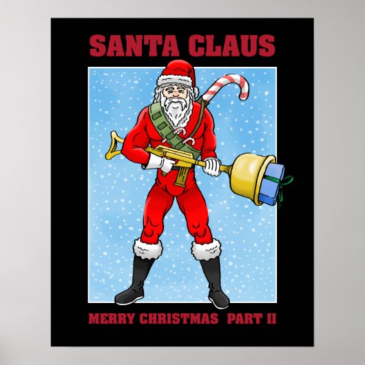 Kerstman Vrolijk Kerstfeest Deel 2 Poster (Voorkant)