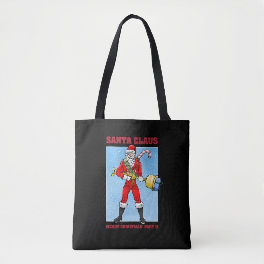 Kerstman vrolijk kerstfeest deel 2 tote bag (Voorkant)