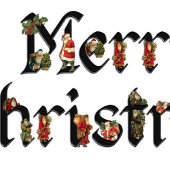  Kerstman Vrolijk Kerstfeest Eén Foto Feestdagenkaart