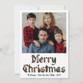  Kerstman Vrolijk Kerstfeest Eén Foto Feestdagenkaart (Voorkant)