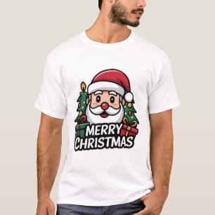 Kerstman Vrolijk Kerstfeest Feestelijke feestdag T-shirt