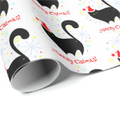 Kerstman Vrolijk Kerstfeest Feestelijke Kerstmis Cadeaupapier (Rol Hoek)