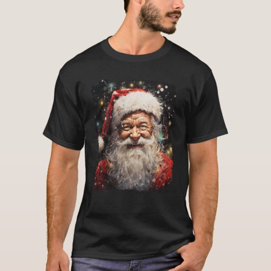 Kerstman Vrolijk Kerstfeest Gelukkig Sweatshirt (Voorkant)