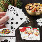 Kerstman vrolijk kerstfeest pokerkaarten (Insitu)