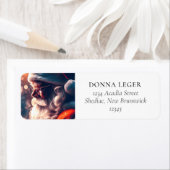 Kerstman Vrolijk Kerstfeest Retouradres Etiket (Insitu)