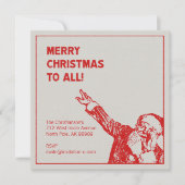 Kerstman: "Vrolijk kerstfeest voor iedereen!"Parti Kaart (Voorkant)