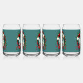  Kerstman Vrolijk Kerstillustratie Blikvorm Glas (Links)